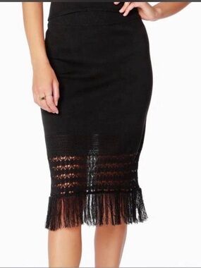 REVOLVE BOBI Fringed pencil skirt